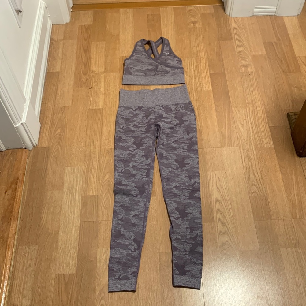 Gymshark Camo Print Bra & leggings